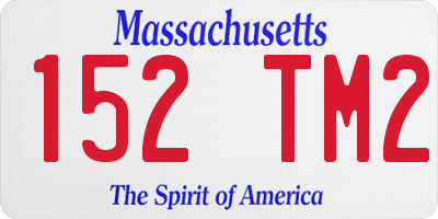 MA license plate 152TM2