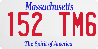 MA license plate 152TM6
