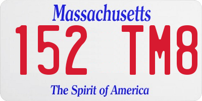 MA license plate 152TM8