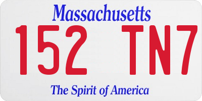 MA license plate 152TN7