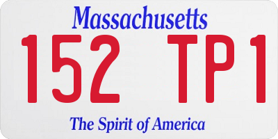 MA license plate 152TP1