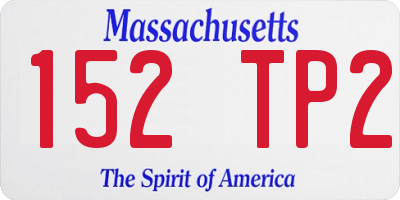 MA license plate 152TP2
