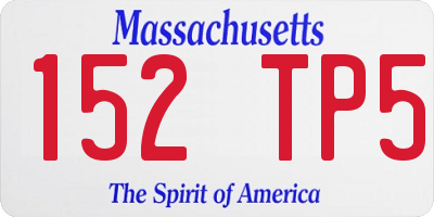 MA license plate 152TP5