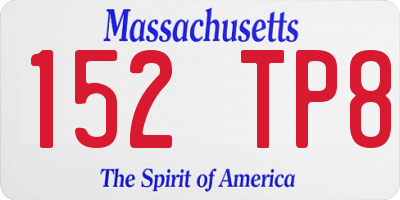 MA license plate 152TP8