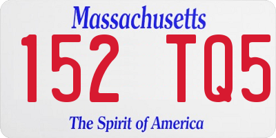 MA license plate 152TQ5
