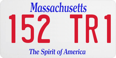 MA license plate 152TR1