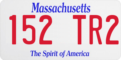 MA license plate 152TR2