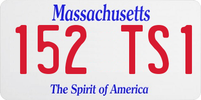 MA license plate 152TS1
