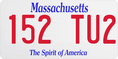 MA license plate 152TU2