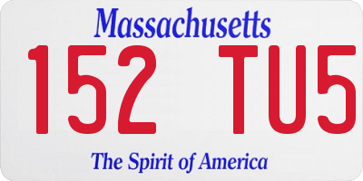 MA license plate 152TU5