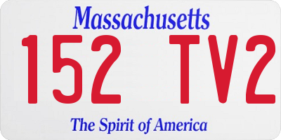 MA license plate 152TV2