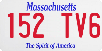 MA license plate 152TV6