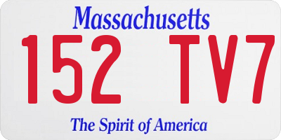 MA license plate 152TV7