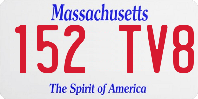 MA license plate 152TV8