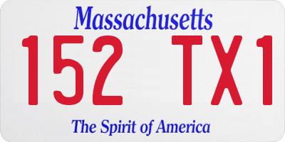 MA license plate 152TX1