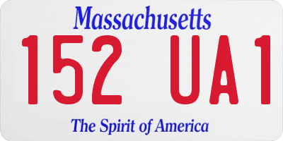 MA license plate 152UA1