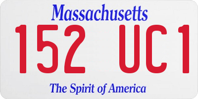 MA license plate 152UC1