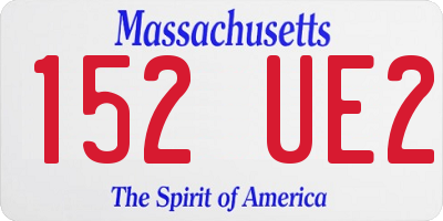 MA license plate 152UE2