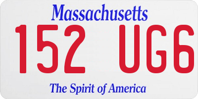 MA license plate 152UG6