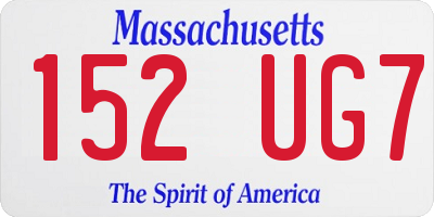MA license plate 152UG7
