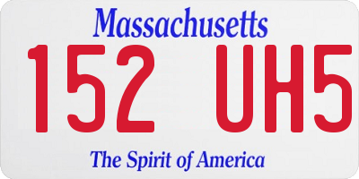 MA license plate 152UH5