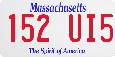MA license plate 152UI5