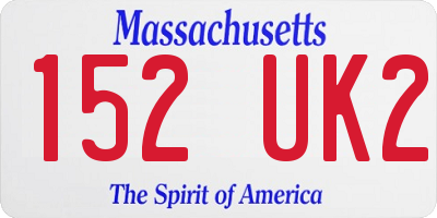 MA license plate 152UK2
