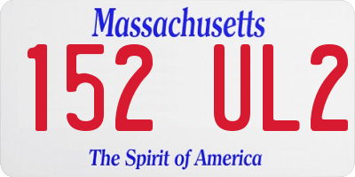 MA license plate 152UL2