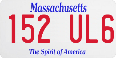 MA license plate 152UL6