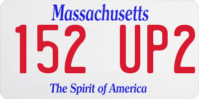 MA license plate 152UP2