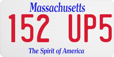 MA license plate 152UP5