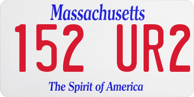 MA license plate 152UR2