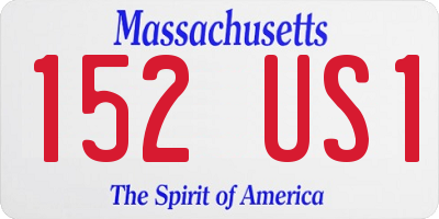 MA license plate 152US1