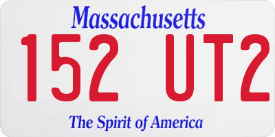 MA license plate 152UT2