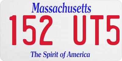 MA license plate 152UT5