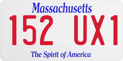 MA license plate 152UX1