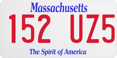 MA license plate 152UZ5