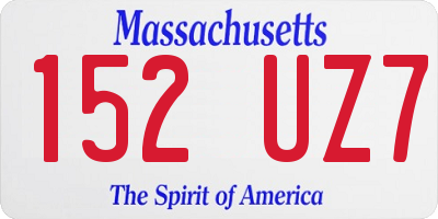 MA license plate 152UZ7