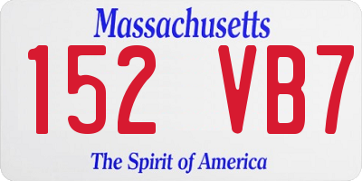 MA license plate 152VB7