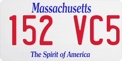 MA license plate 152VC5