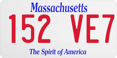 MA license plate 152VE7