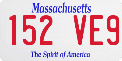 MA license plate 152VE9