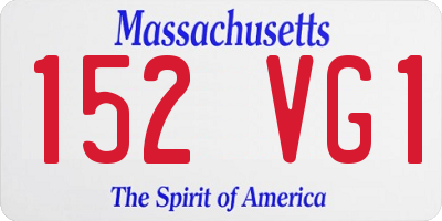 MA license plate 152VG1