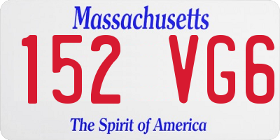 MA license plate 152VG6
