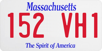 MA license plate 152VH1