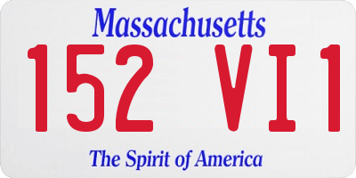 MA license plate 152VI1