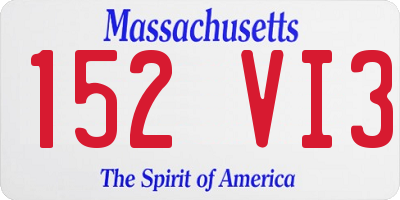 MA license plate 152VI3