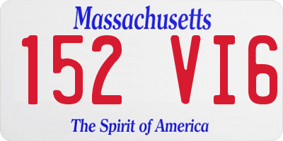 MA license plate 152VI6