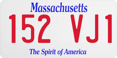 MA license plate 152VJ1