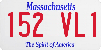 MA license plate 152VL1